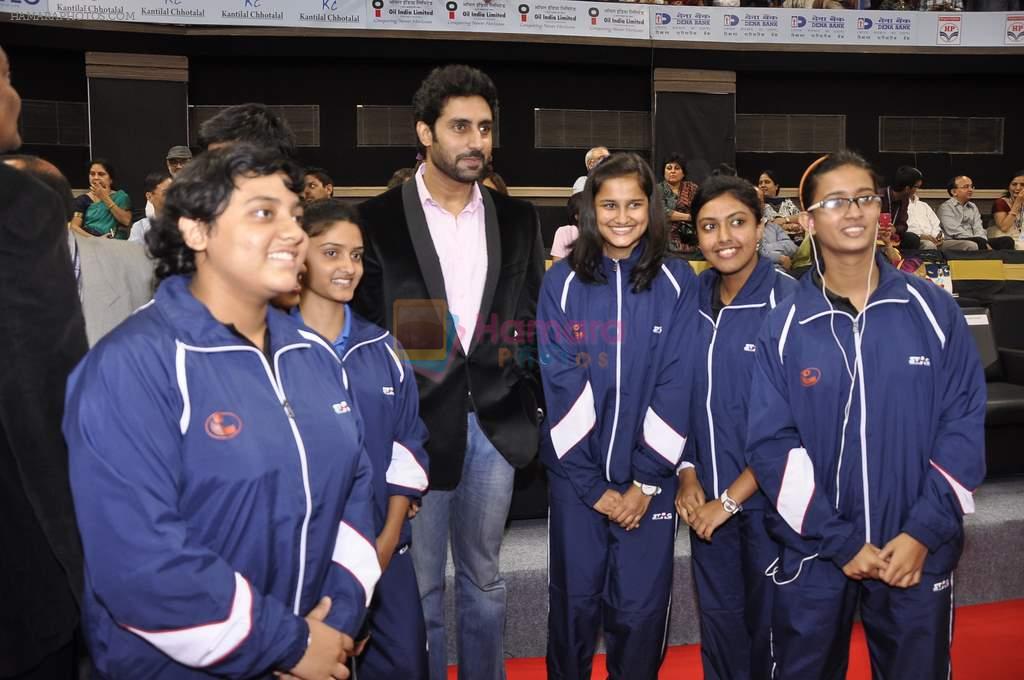 Abhishek Bachchan supports Asian Junior TT Championship in Mumbai on 12th Sept 2014