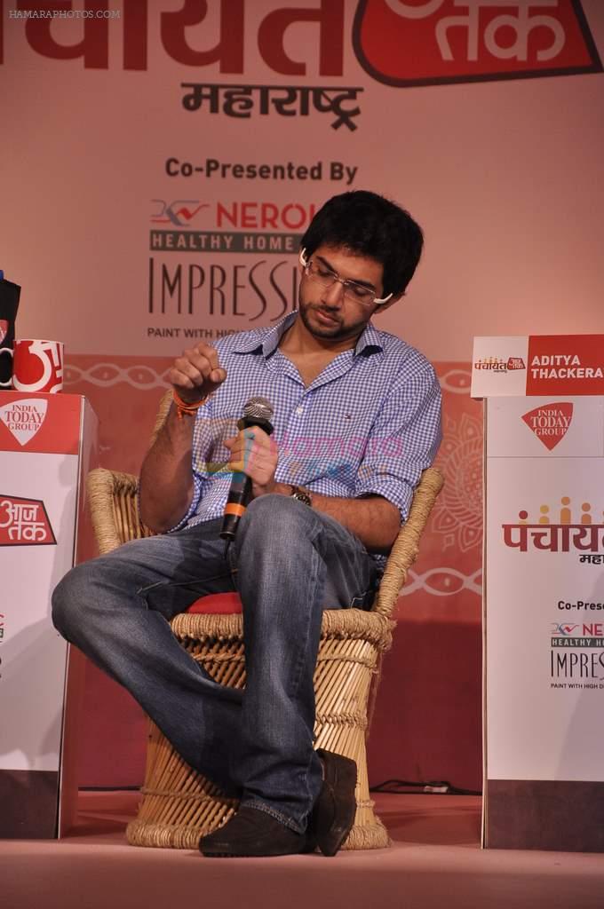Aditya Thackeray at Aaj Tak Panchayat Talk Show in Mumbai on 13th Sept 2014