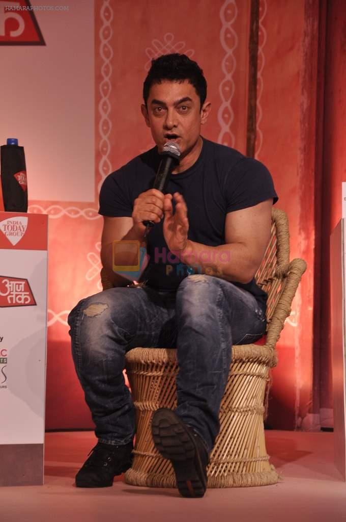 Aamir Khan at Aaj Tak Panchayat Talk Show in Mumbai on 13th Sept 2014