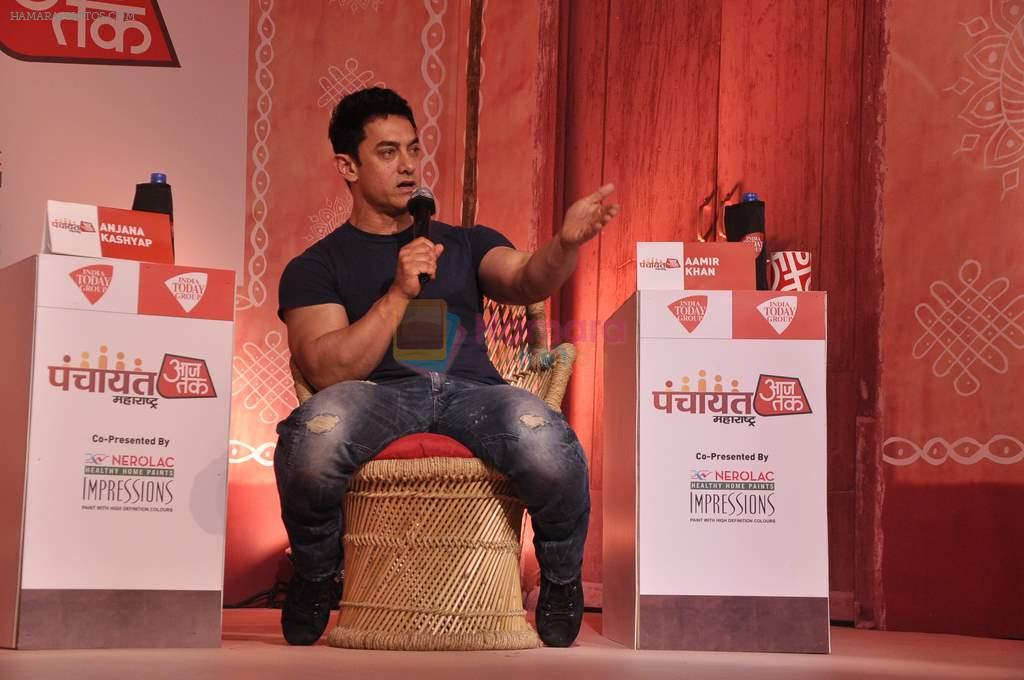 Aamir Khan at Aaj Tak Panchayat Talk Show in Mumbai on 13th Sept 2014