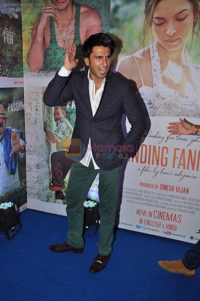 Ranveer Singh at Finding Fanny success bash in Bandra, Mumbai on 15th Sept 2014