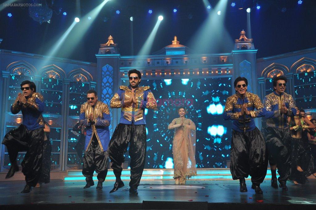 Abhishek Bachchan, Shahrukh Khan, Deepika, Boman, Vivaan, Sonu Sood at the Audio release of Happy New Year on 15th Sept 2014