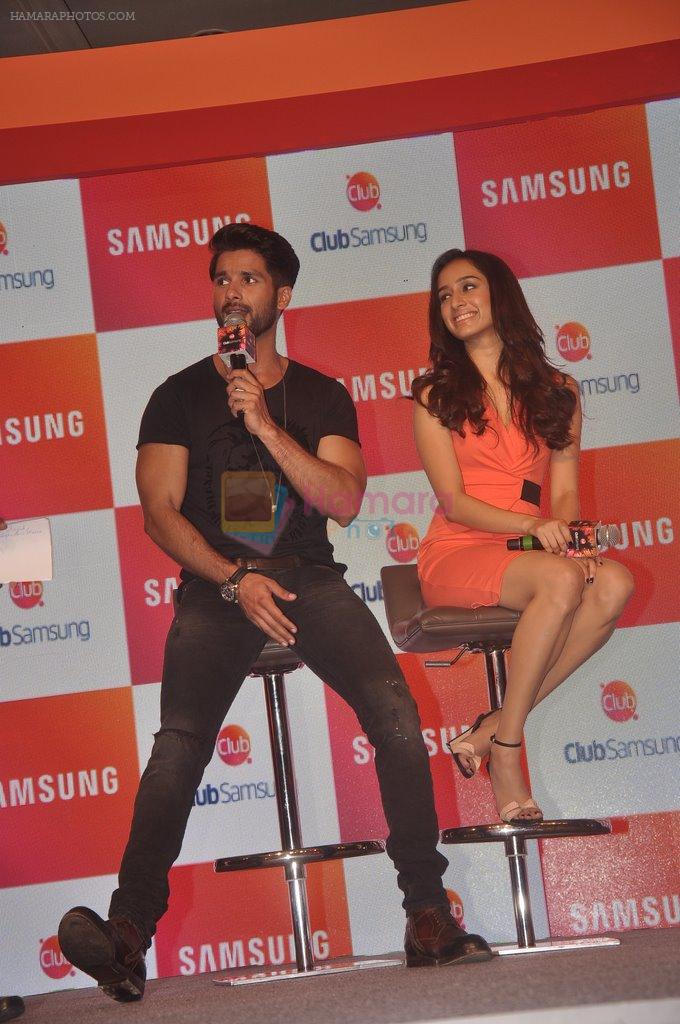 Shahid Kapoor & Shraddha Kapoor at Haider promotion with Club Samsung in Mumbai on 17th Sept 2014