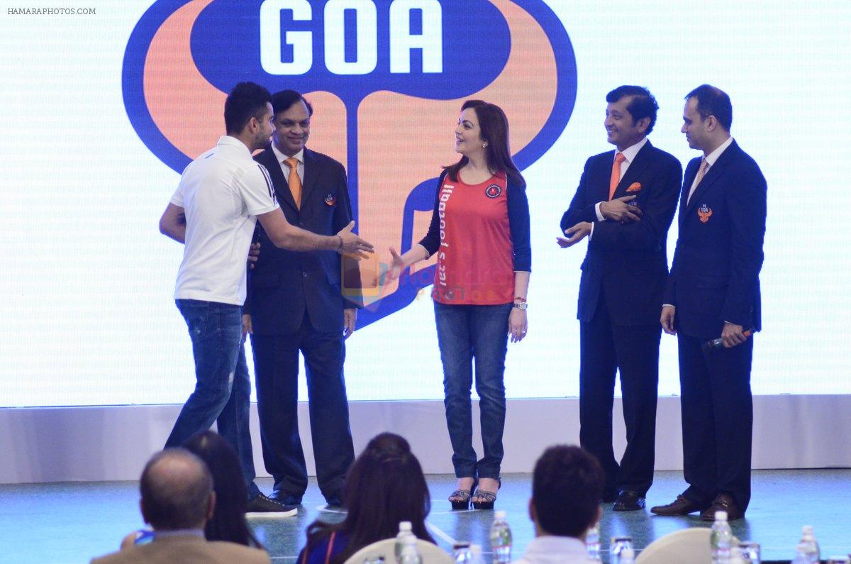 Nita Ambani, Virat Kohli unveil Goa FC look for ISL on 23rd Sept 2014