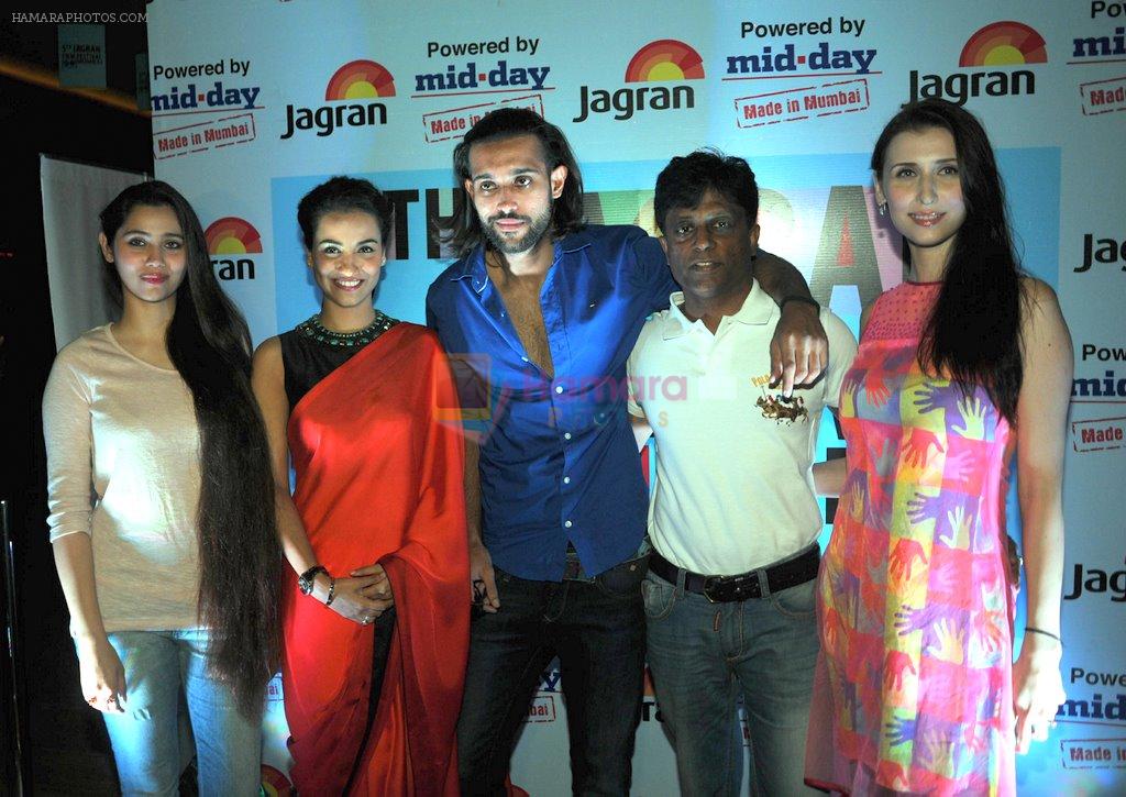 Sasha Agha, Tia Bajpai, Akhil Kapur, Claudia Ciesla with Desi Kattey team at Jagran fest on 24th Sept 2014