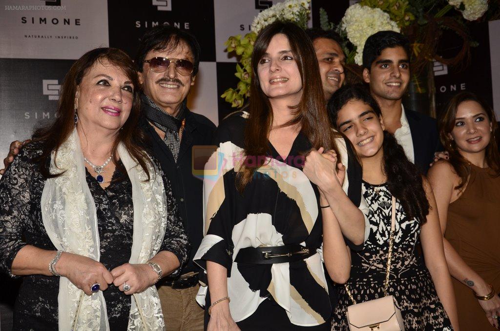 Sanjay Khan, Zarine Khan, Malaika Parekh Khan at Simone store launch in Mumbai on 26th Sept 2014