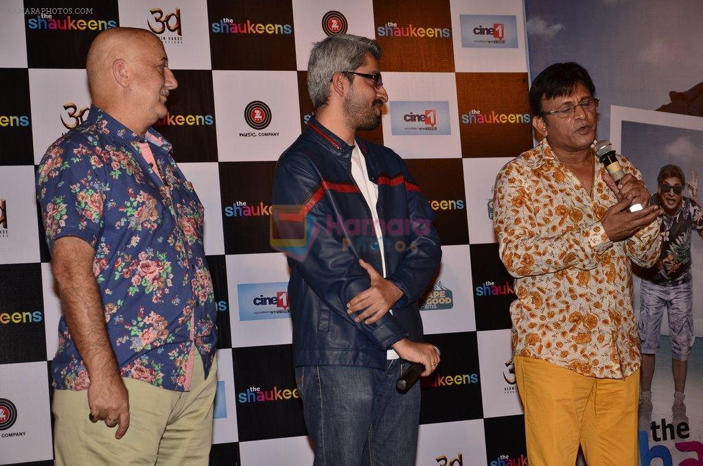 Abhishek Sharma,  Annu Kapoor, Anupam Kher at The Shaukeen trailor launch in PVR, Mumbai on 27th Sept 2014