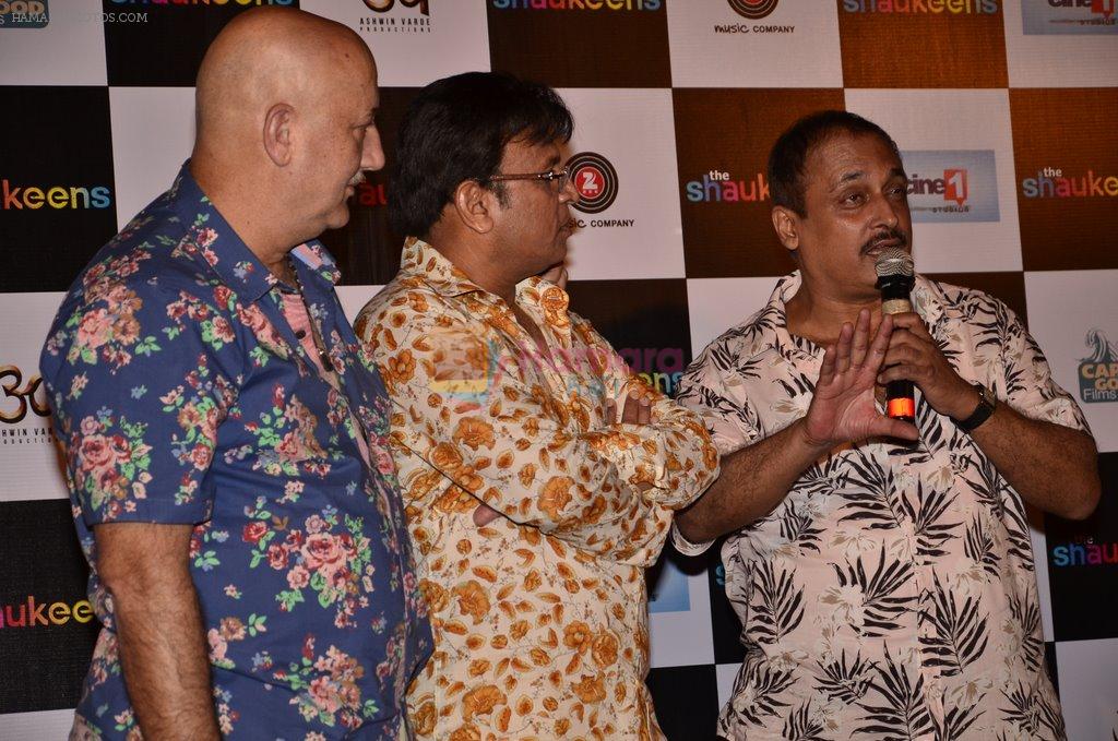 Annu Kapoor, Piyush Mishra, Anupam Kher at The Shaukeen trailor launch in PVR, Mumbai on 27th Sept 2014