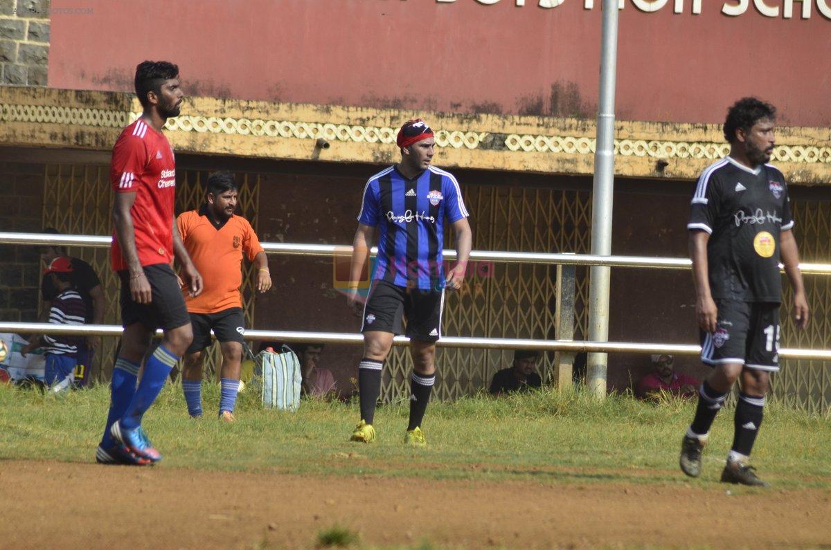 snapped playing football in Mumbai on 28th Sept 2014