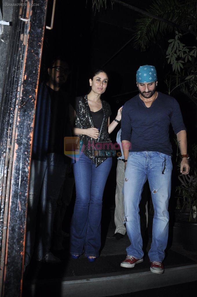 Kareena Kapoor, Saif Ali Khan snapped at Nido in Mumbai on 29th Sept 2014