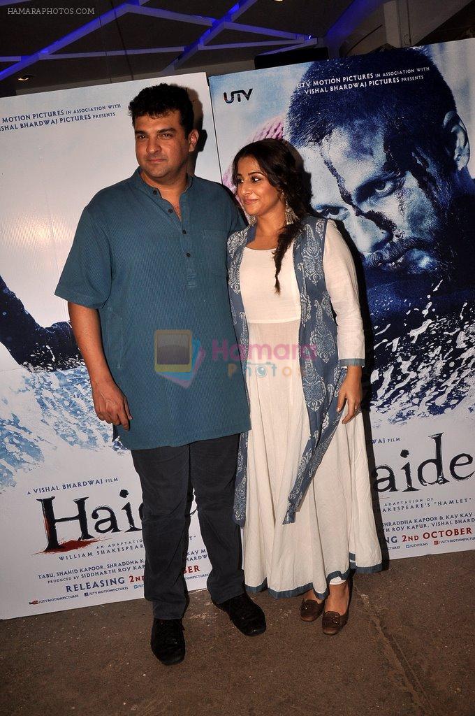 Vidya Balan, Siddharth Roy Kapur at Haider screening in Sunny Super Sound on 29th Sept 2014