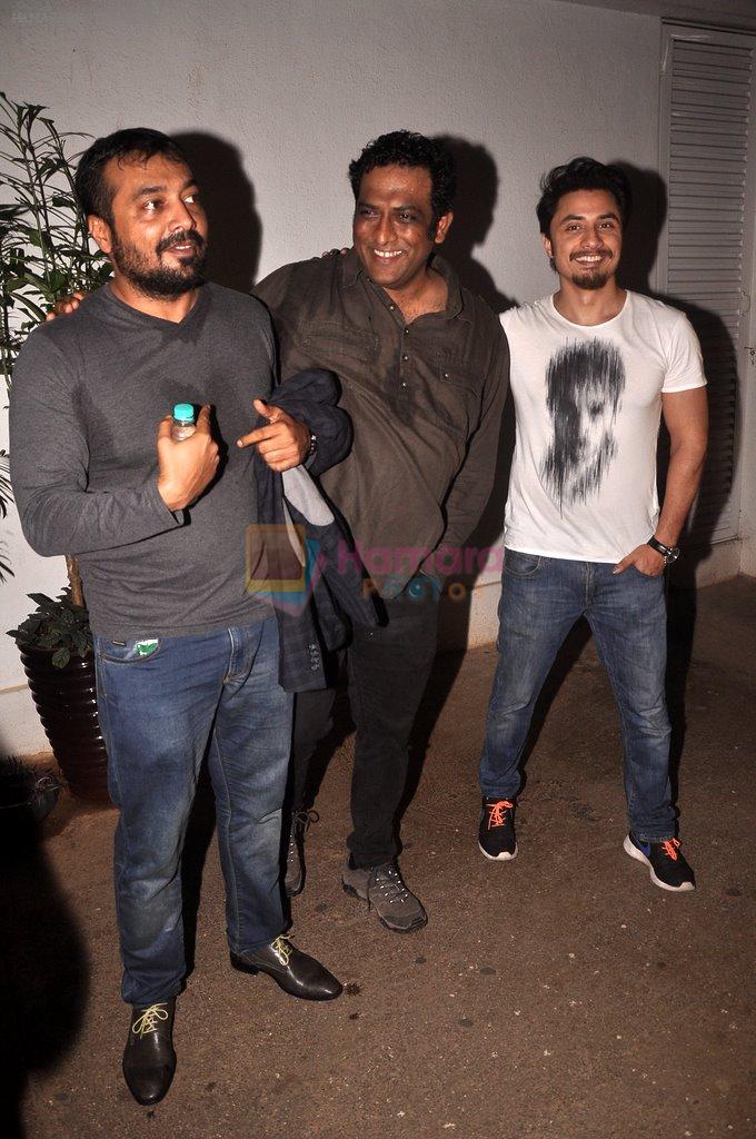 Anurag Kashyap, Anurag Basu, Ali Zafar at Haider screening in Sunny Super Sound on 29th Sept 2014
