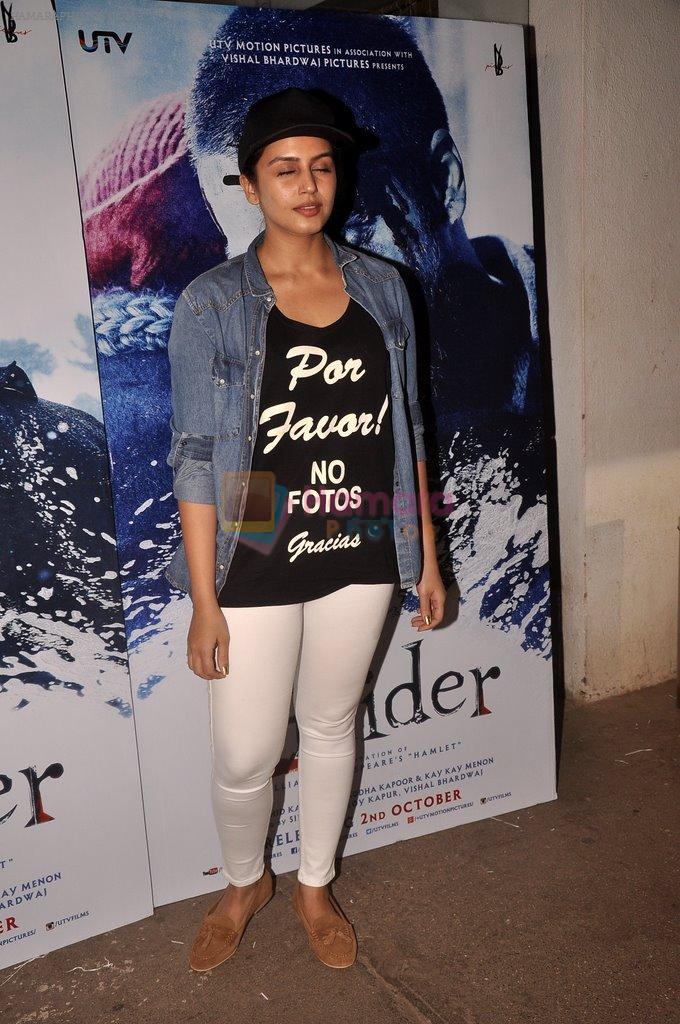 Huma Qureshi at Haider screening in Sunny Super Sound on 29th Sept 2014