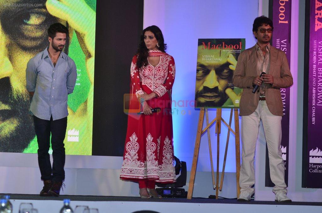 Shahid Kapur, Tabu, Irrfan Khan at Haider book launch in Taj Lands End on 30th Sept 2014