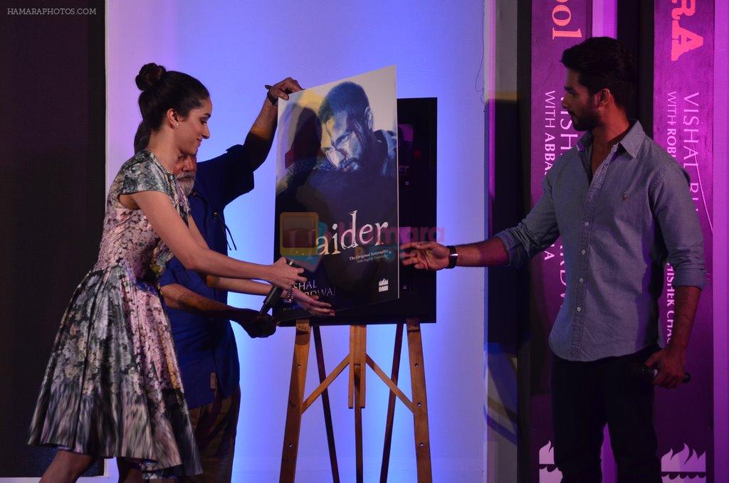 Shahid Kapur, Shraddha Kapoor at Haider book launch in Taj Lands End on 30th Sept 2014