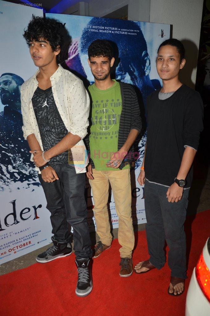 Ishaan Khattar at Haider screening in Sunny Super Sound on 30th Sept 2014