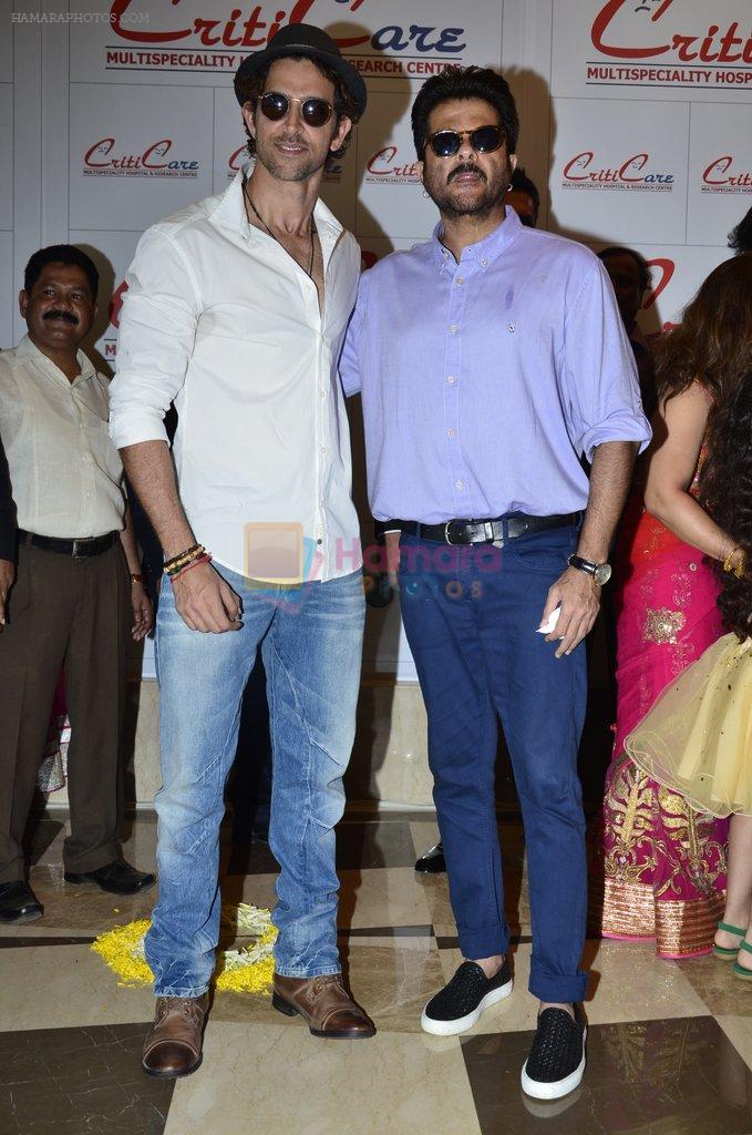 Hrithik Roshan, Anil Kapoor at Criticare hospital launch in Mumbai on 4th Oct 2014