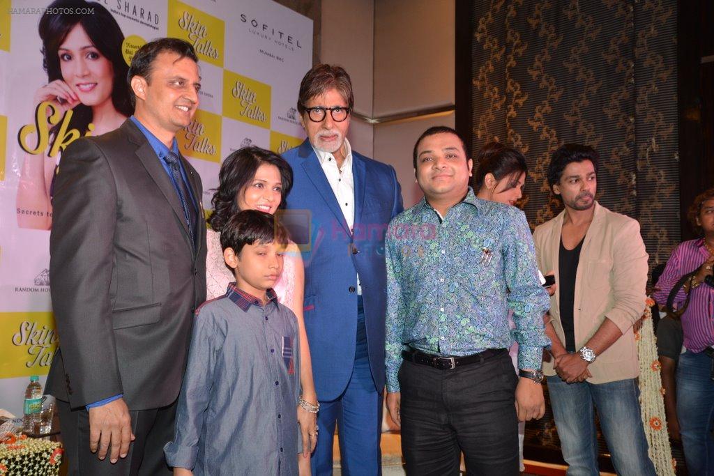 Amitabh Bachchan, Richa Chadda, Nikhil Dwivedi at Jaishree Sharad's book launch in Sofitel, Mumbai on 5th Oct 2014