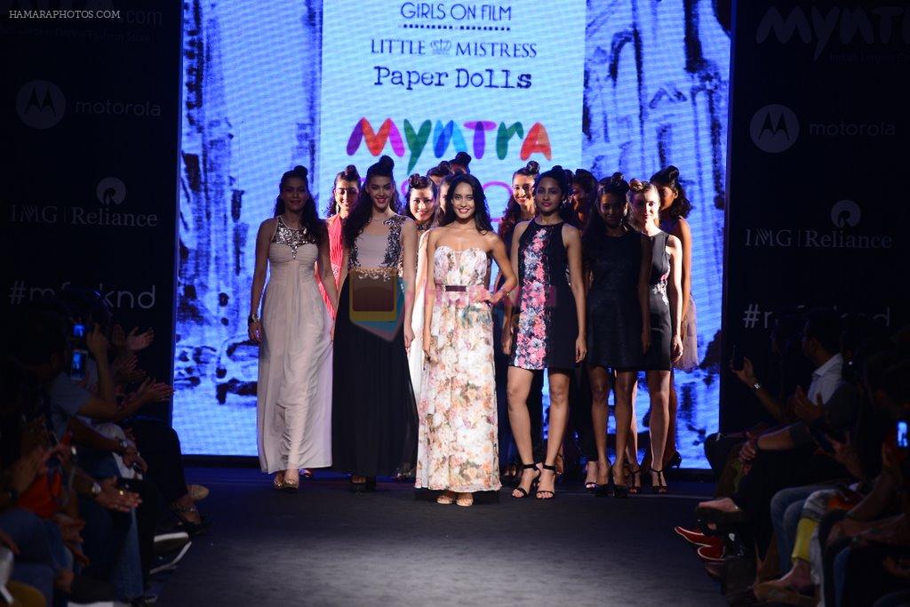 Lisa Haydon walk the ramp on day 3 of Myntra fashion week in Mumbai on 5th Oct 2014