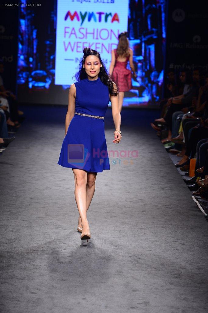Model walk the ramp on day 3 of Myntra fashion week in Mumbai on 5th Oct 2014