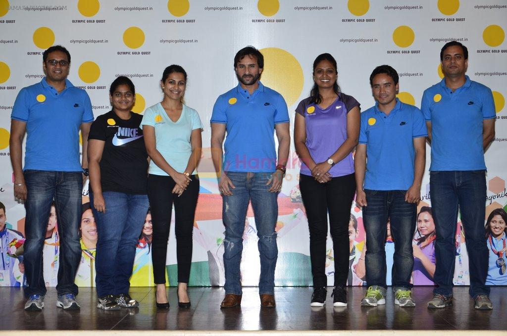 Saif Ali Khan felicitates  winners of Asian games in Mumbai on 6th Oct 2014