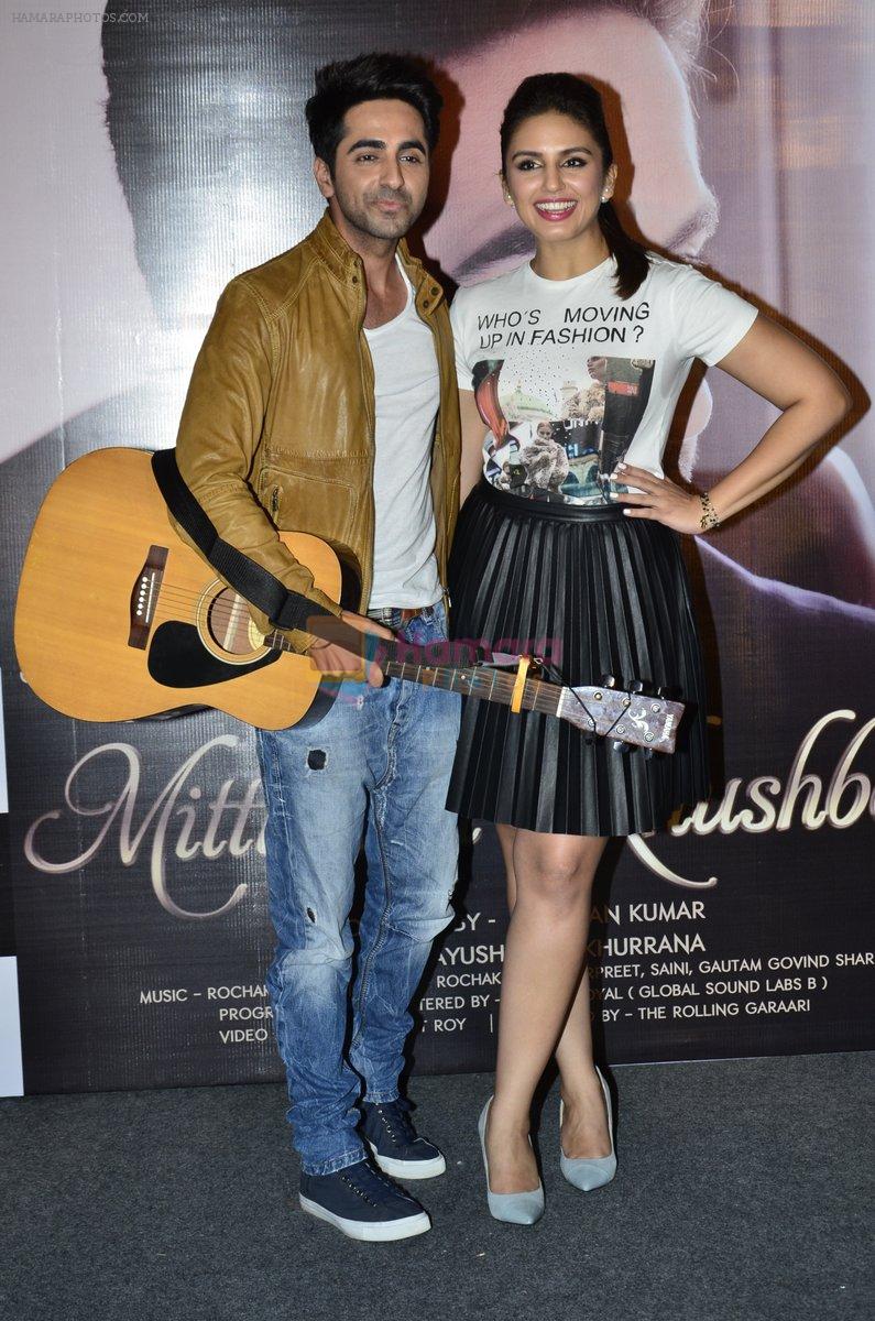 Ayushmann Khurrana, Huma Qureshi at Mitti Di Khushboo song launch in Mumbai on 8th Oct 2014