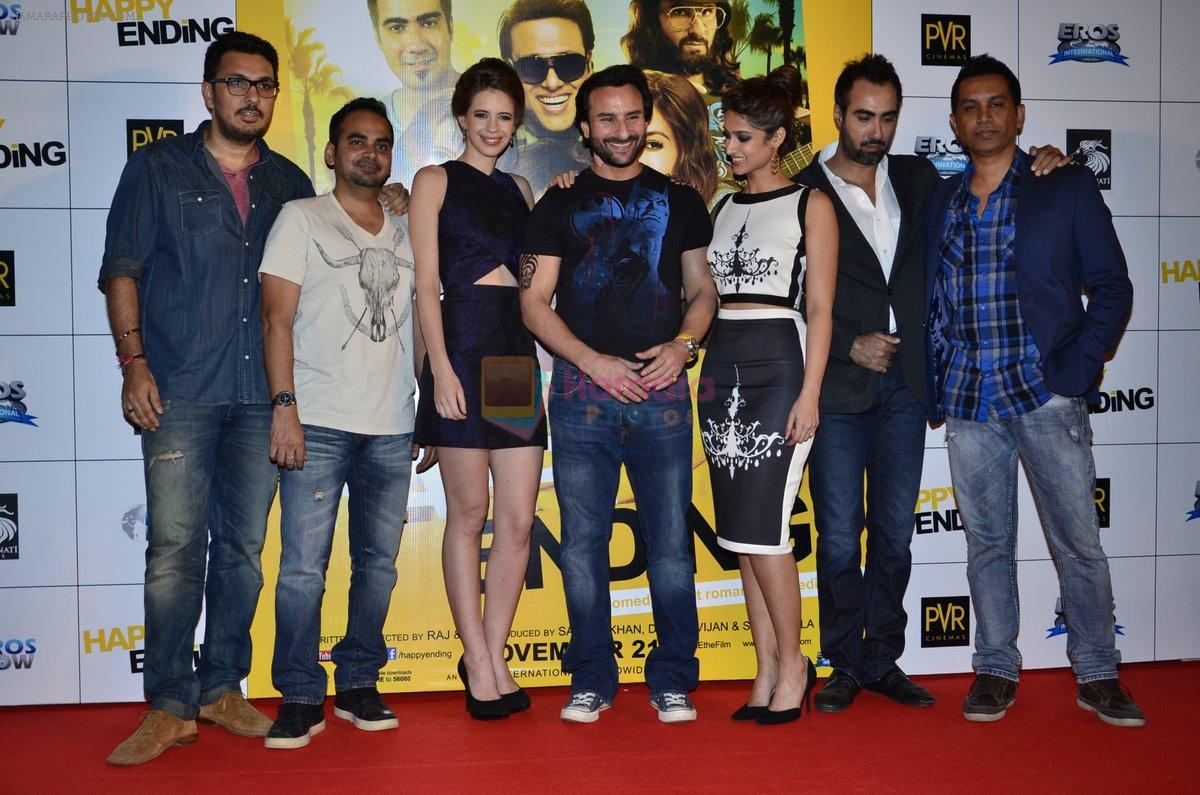 Kalki Koechlin, Saif Ali Khan, Ileana D'Cruz, Ranvir Shorey, Dinesh Vijan at Happy Ending movie lanch in Mumbai on 9th Oct 2014