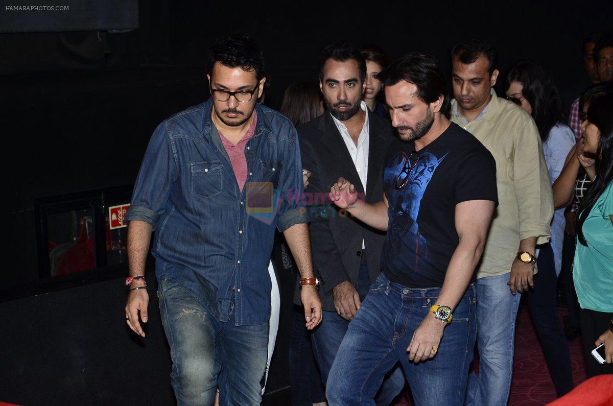 Saif Ali Khan,Dinesh Vijan, Ranvir Shorey at Happy Ending movie lanch in Mumbai on 9th Oct 2014