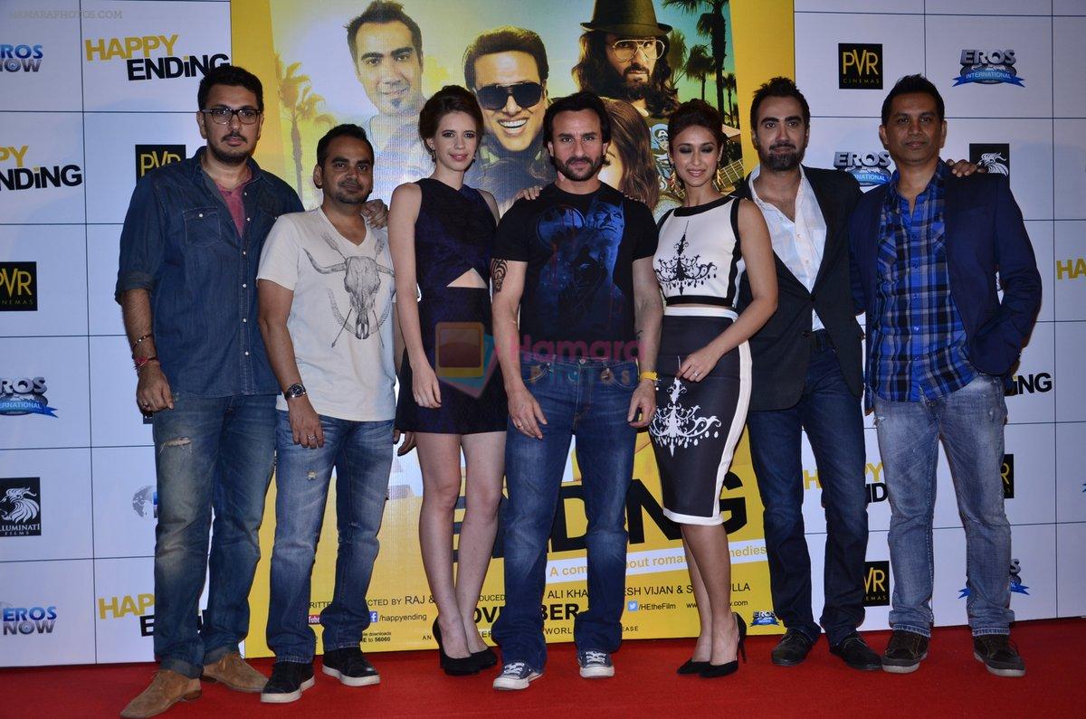 Kalki Koechlin, Saif Ali Khan, Ileana D'Cruz, Ranvir Shorey, Dinesh Vijan at Happy Ending movie lanch in Mumbai on 9th Oct 2014
