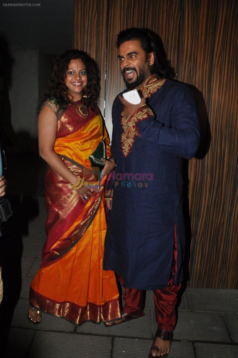 Madhawan at Aamir Khan's Diwali Bash in Mumbai on 23rd Oct 2014
