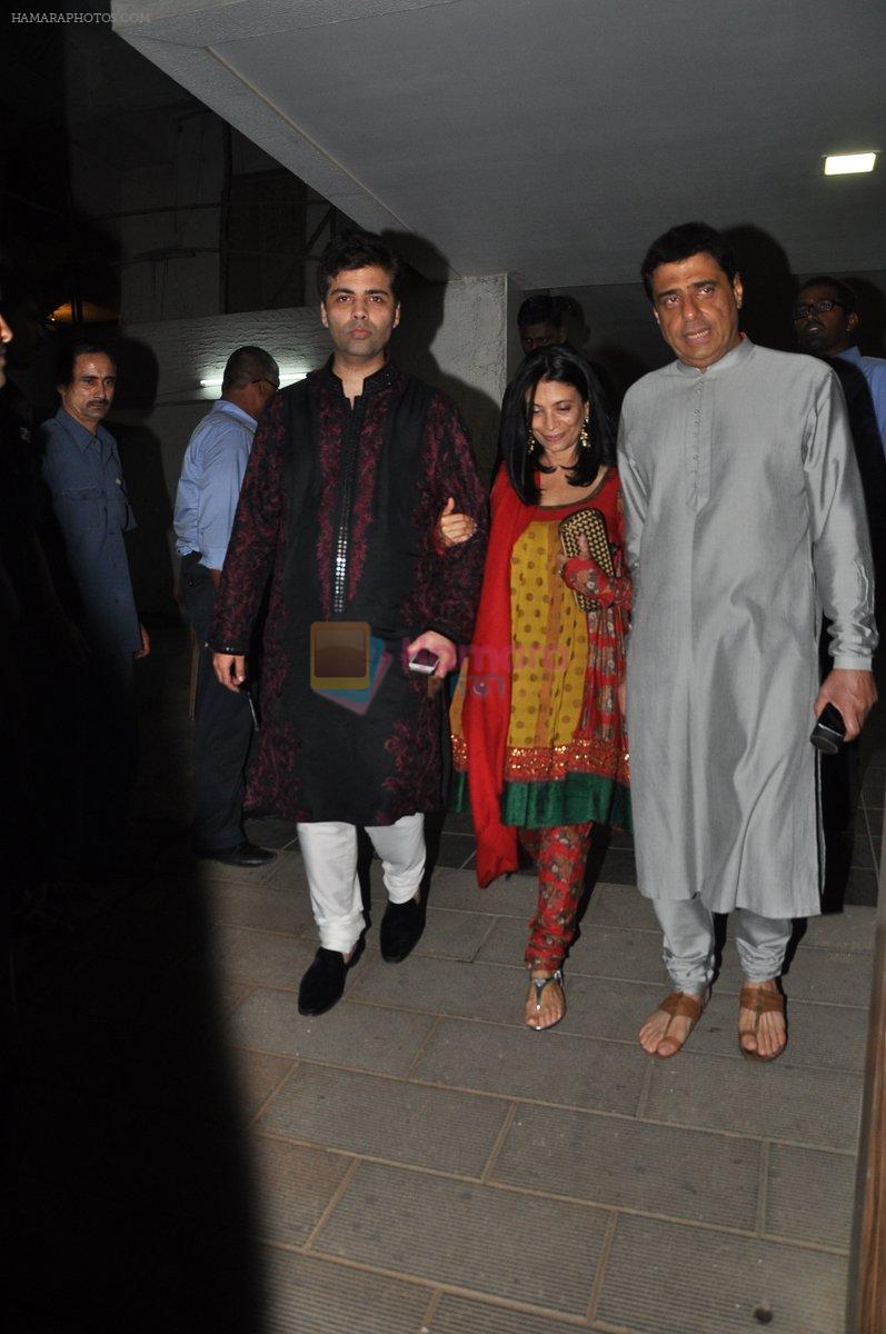 Karan Johar, Ronnie Screwala at Aamir Khan's Diwali Bash in Mumbai on 23rd Oct 2014