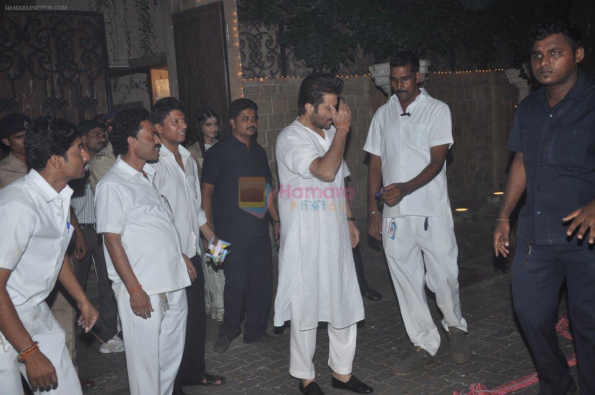 Anil Kapoor snapped celebrating Diwali in Mumbai on 23rd Oct 2014