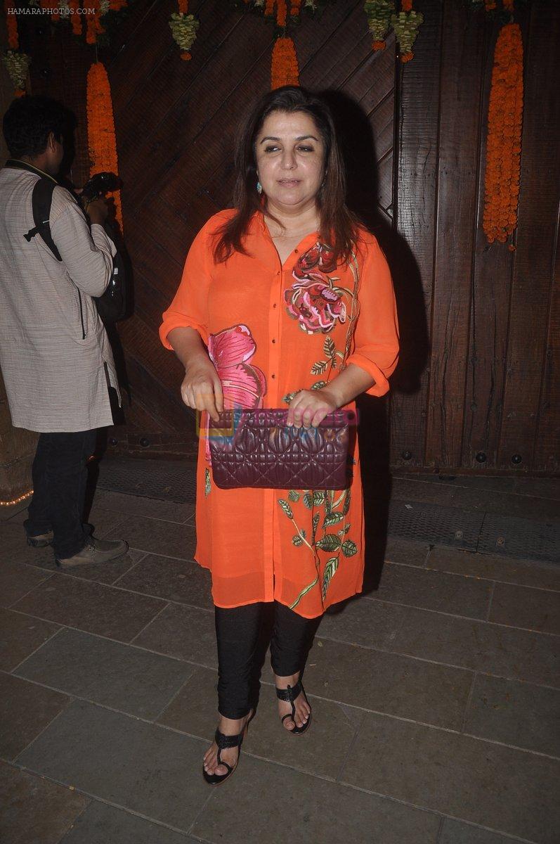Farah Khan at Amitabh Bachchan and family celebrate Diwali in style on 23rd Oct 2014
