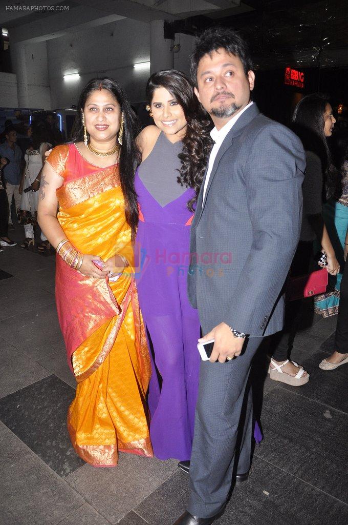 Swapnil Joshi, Sai Tamhankar at the premiere of Marathi film Pyaar Vali Love Story in Mumbai on 24th Oct 2014