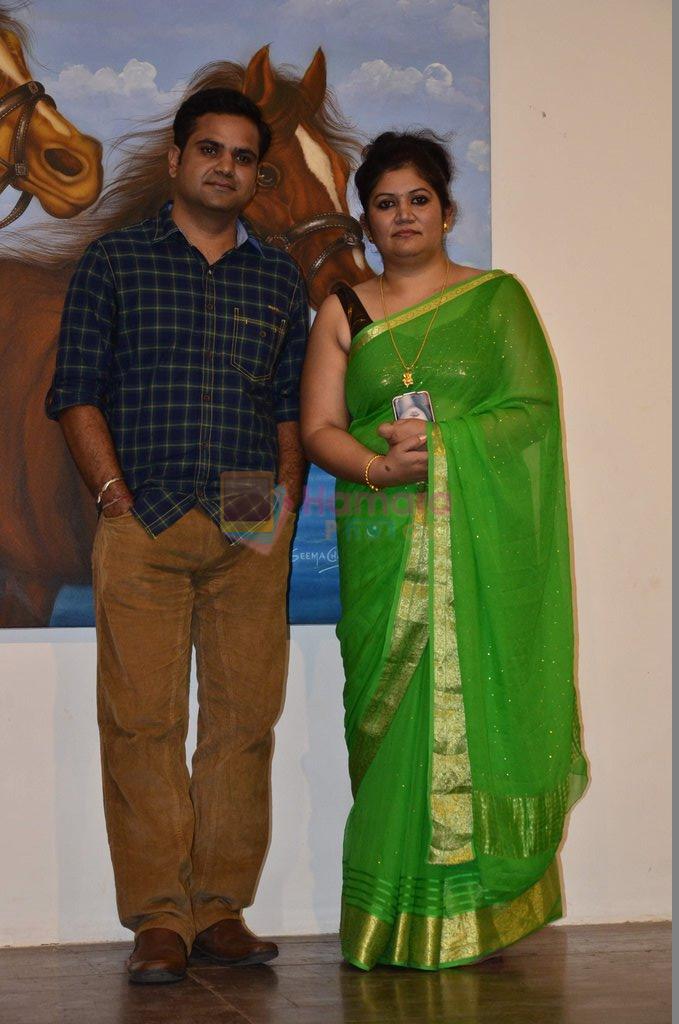 at Dr.Seema Chaudhary & Nitin Chaudhary's art show inauguration in Prince of Vales on 26th Oct 2014