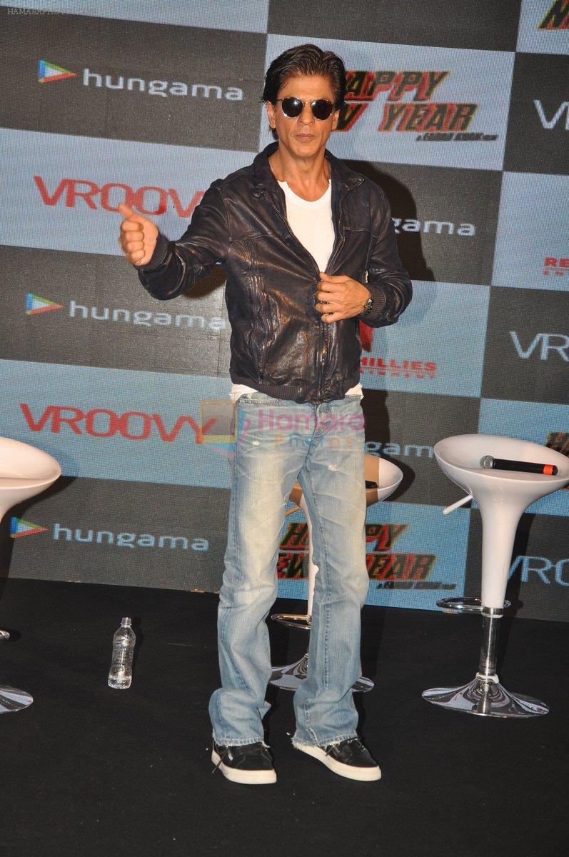 Shahrukh Khan at Happy New Year game launch by Hungama in Taj Land's End, Mumbai on 27th Oct 2014