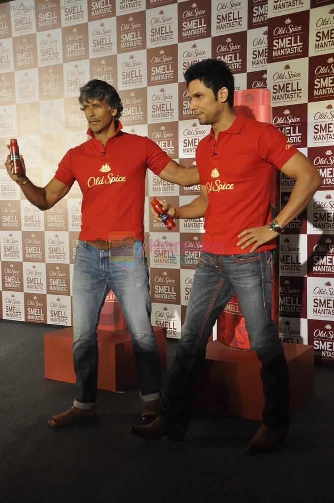 Milind Soman and Randeep Hooda go red as they promote Old Spice in ITC Parel, Mumbai on 29th Oct 2014