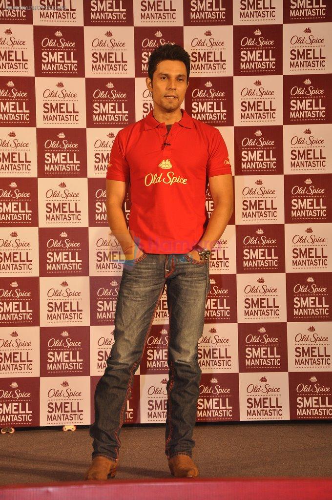 Randeep Hooda go red as they promote Old Spice in ITC Parel, Mumbai on 29th Oct 2014