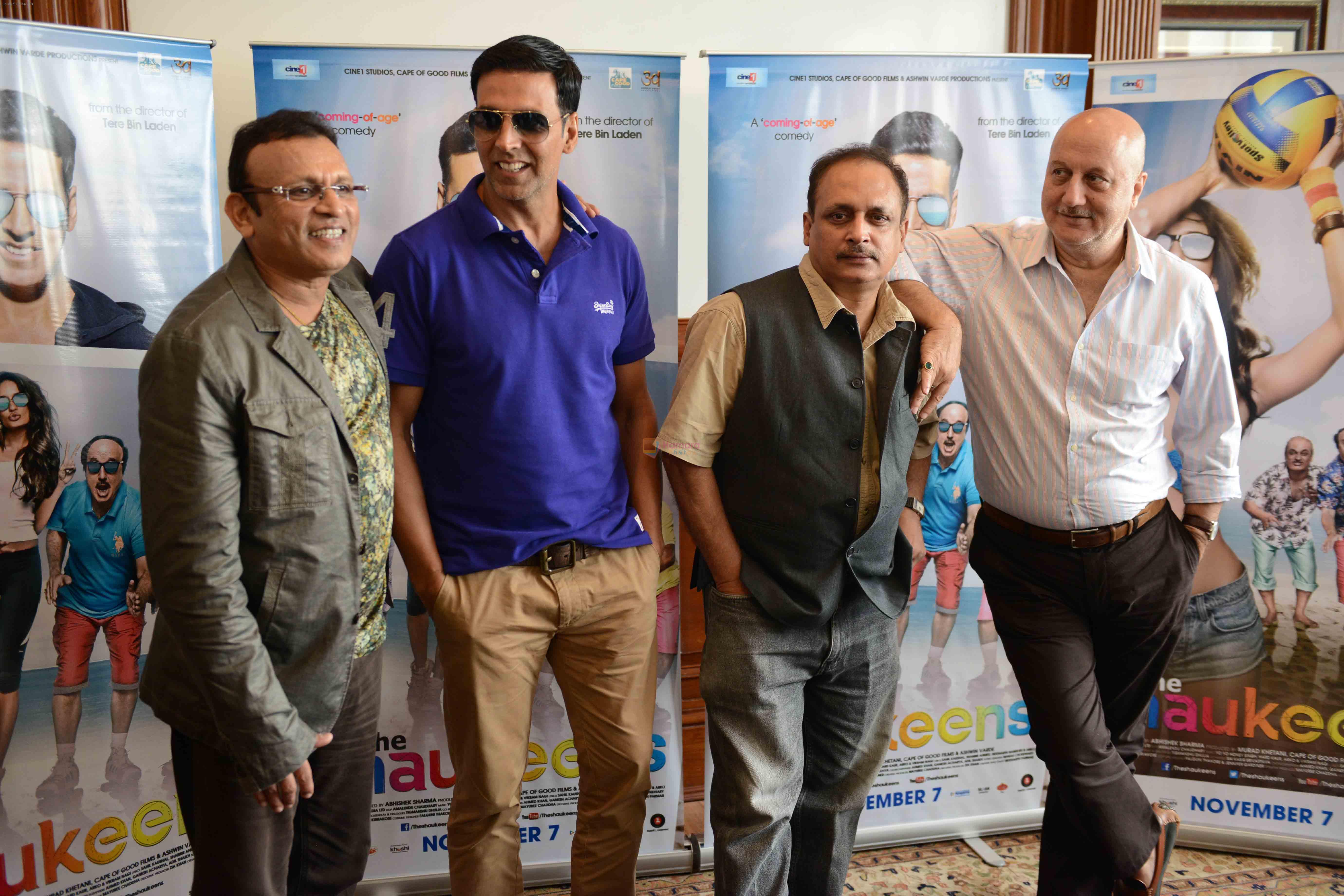 Annu Kapoor, Akshay Kumar, Piyush Mishra, Anupam Kher promote the Film The Shaukeen PC at delhi Imperial Hotel on 31st Oct 2014