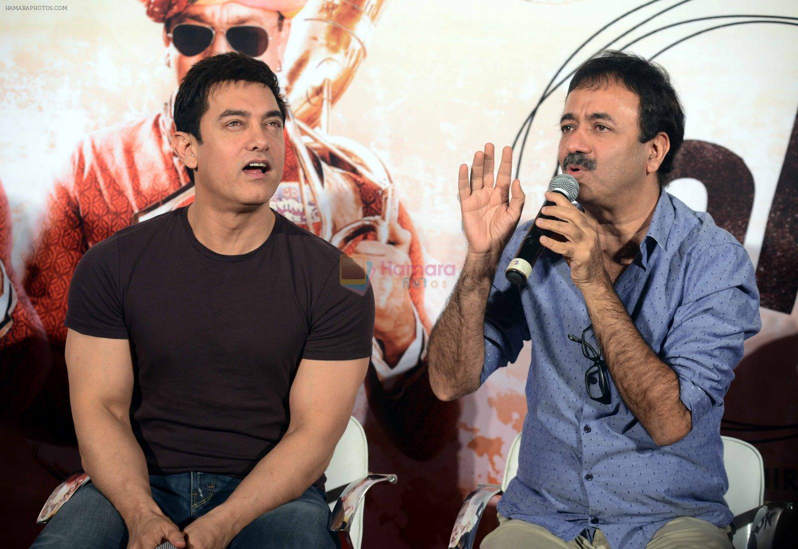 Aamir Khan, Rajkumar Hirani at Tarki Chokro song launch in Delhi on 8th Nov 2014