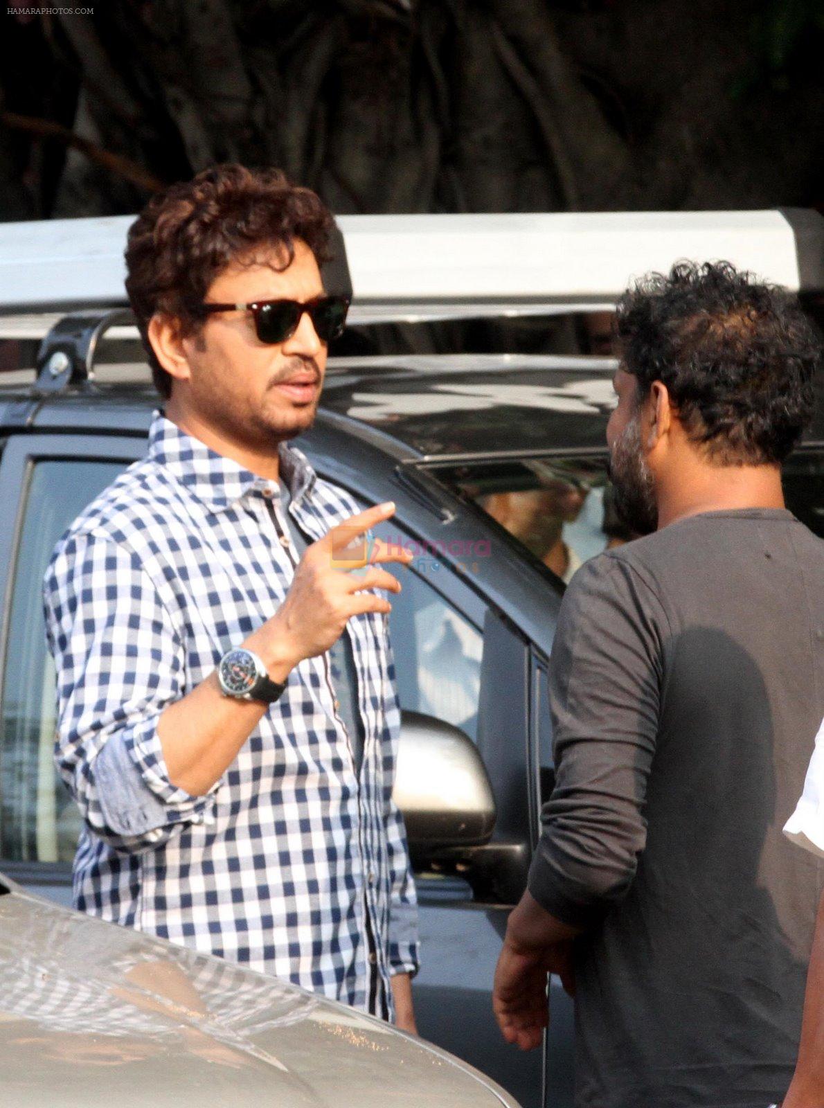 Irrfan Khan snapped in Kolkata on the sets of movie Piku on 8th Nov 2014
