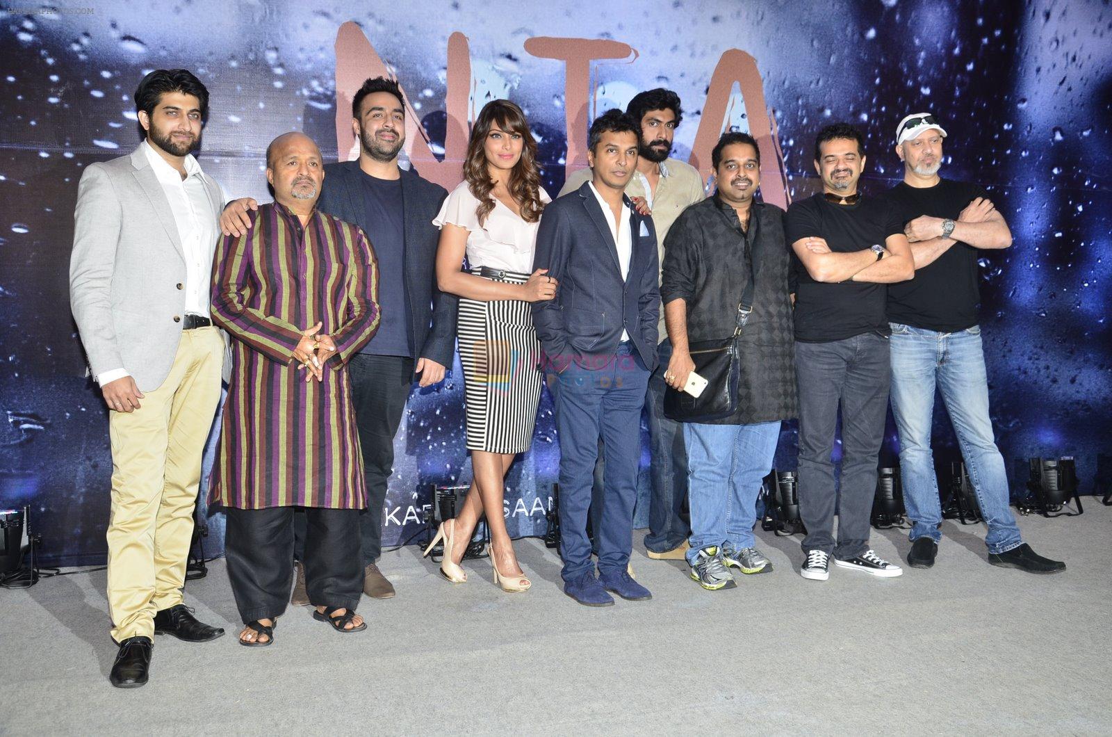 Bipasha Basu, Rana Daggubati, Vikram Phadnis, Sameer, Loy Mendonsa, 'shankar Mahadevan, _Ehsaan Noorani at Vikram Phadnis new film launch in Mumbai on 8th Nov 2014