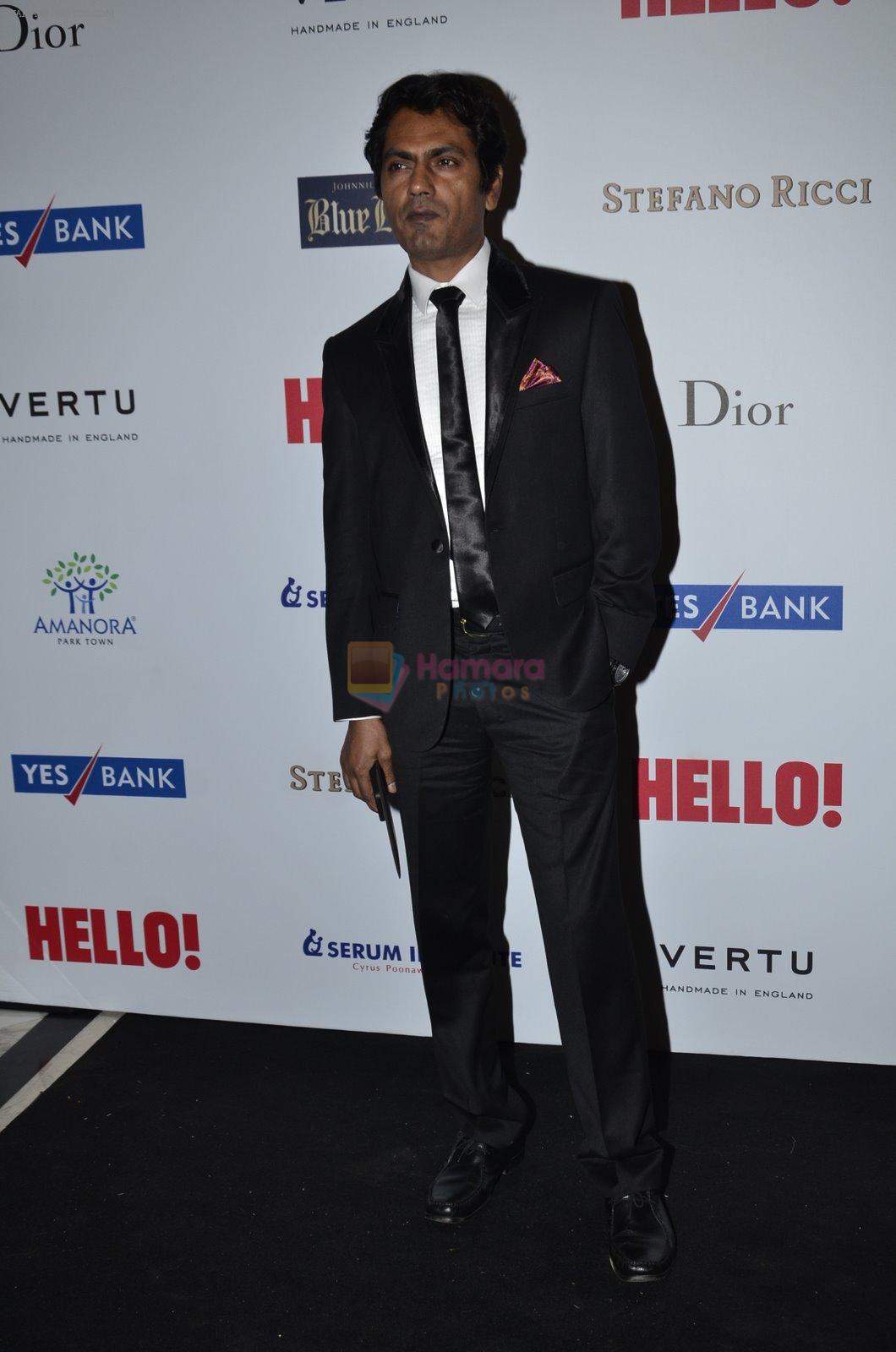 Nawazuddin Siddiqui at Hello Hall of fame red carpet 2014 in Mumbai on 9th Nov 2014