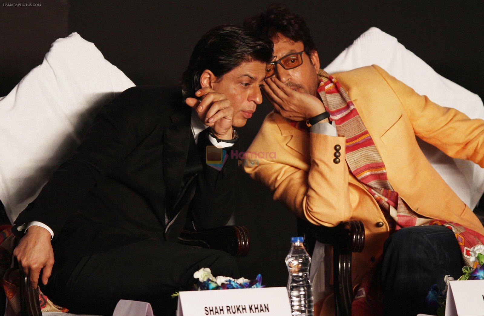 Irrfan Khan, Abhishek Bachchan at kolkatta international film festival on 10th Nov 2014