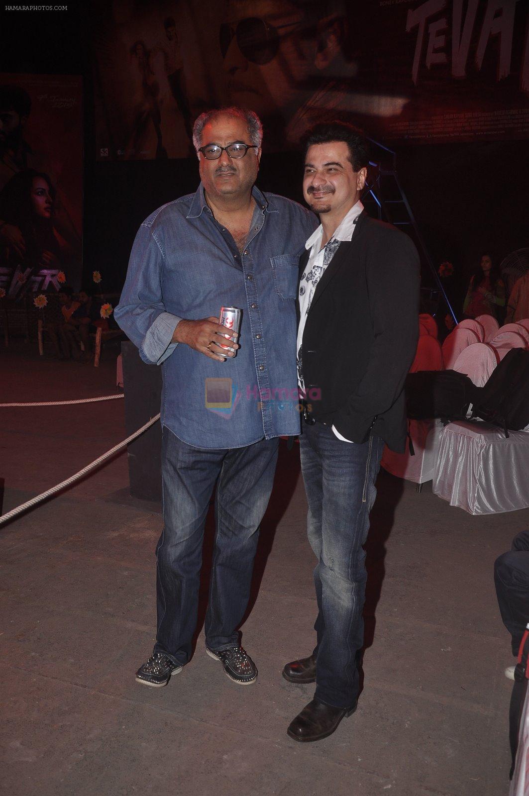 Sanjay Kapoor, Boney Kapoor at Tevar Trailor launch in Yashraj Studio on 10th Nov 2014