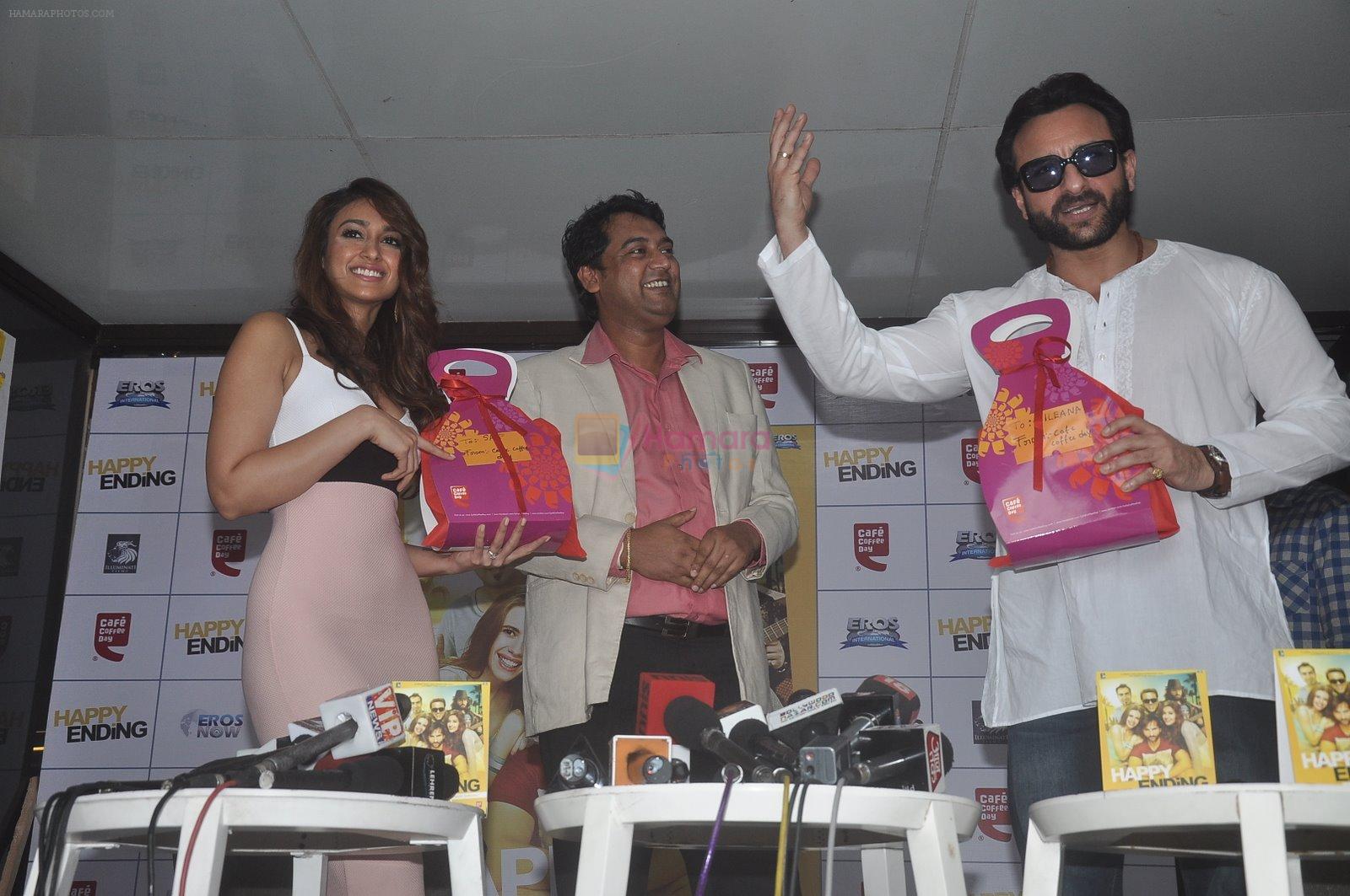 Saif Ali Khan and Ileana D'Cruz at the launch of Happy Ending CD in Mumbai on 15th Nov 2014