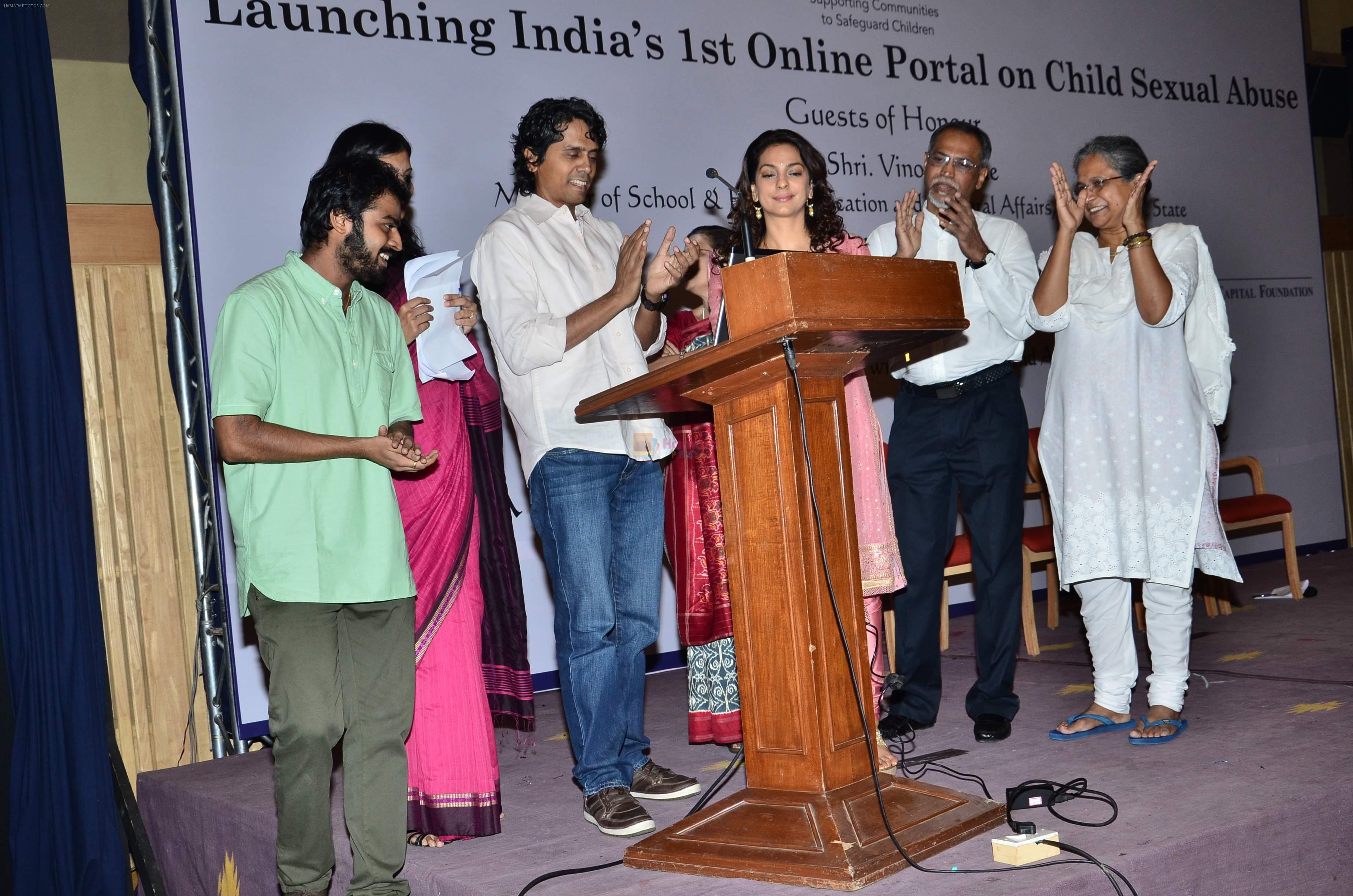 Juhi Chawla, Nagesh Kukunoor at the launch of India's first online portal on Child Sexual Abuse called www.aarambhindia.org on 18th Nov 2014