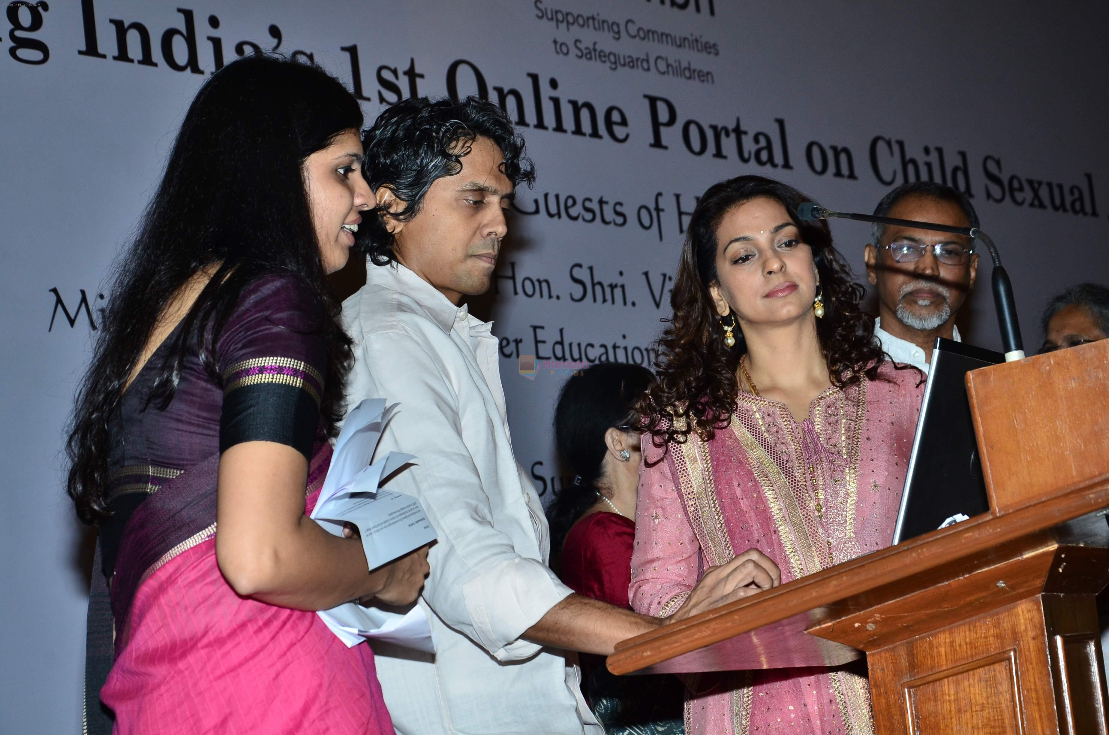 Juhi Chawla, Nagesh Kukunoor at the launch of India's first online portal on Child Sexual Abuse called www.aarambhindia.org on 18th Nov 2014