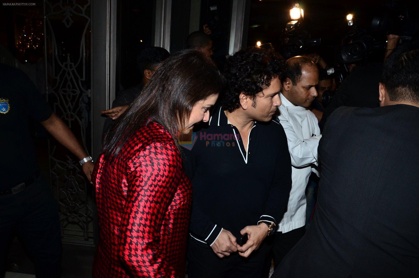 Sachin Tendulkar, Anjali Tendulkar at Rohit Sharma's bash in Palladium on 20th Nov 2014