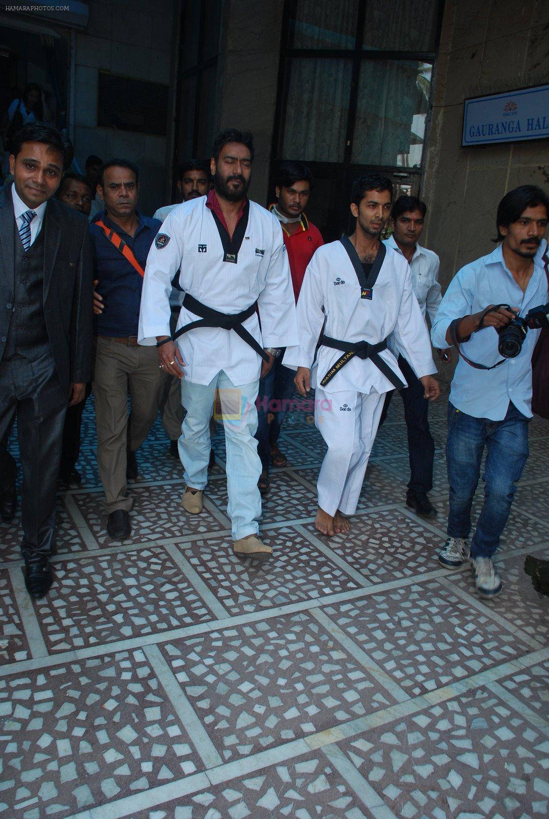 Ajay Devgan was felicitated by Taekwondo Masters from Korea in Mumbai on 22nd Nov 2014